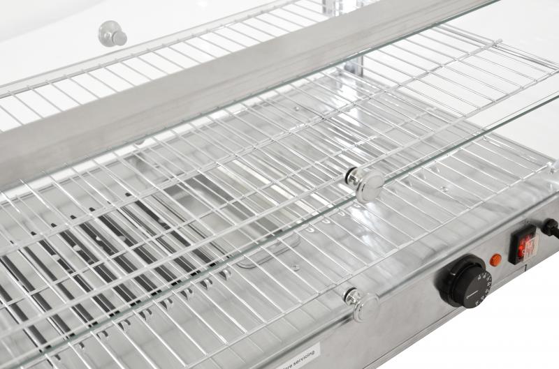 Countertop Display Warmer with 2 Front and 2 Rear Hinged Doors